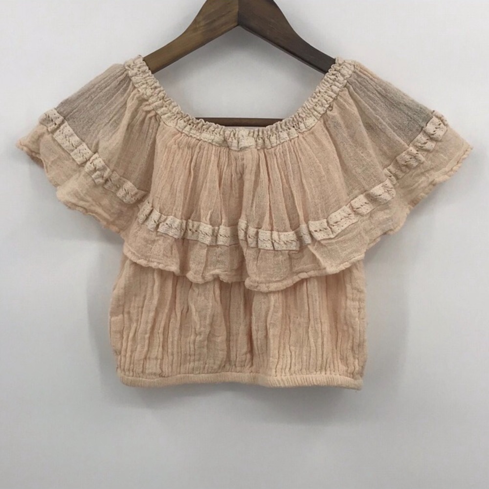 ✨HP✨ Jen’s Pirate Booty Flame Lily Crop Gauze Top - Picture 5 of 12